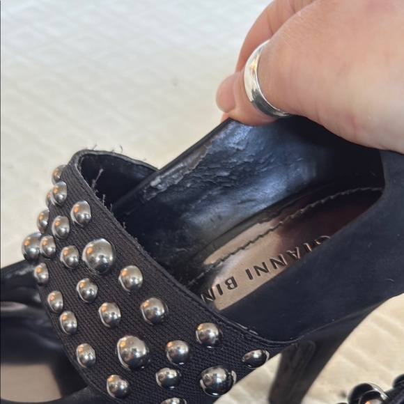 Gianni Bini Black Mary-Jane Studded Heels - Picture 7 of 11